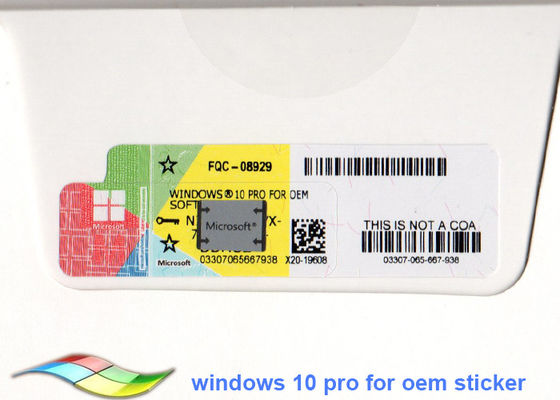 China Etiqueta chave do produto genuíno dos sistemas Windows 10 do bocado do profissional 64 de Windows 10 fornecedor