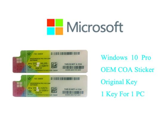 China Microsoft Windows 10 em linha originais da chave 100% do produto do original ativa multi etiqueta da licença de Windows 10 da língua a pro fornecedor