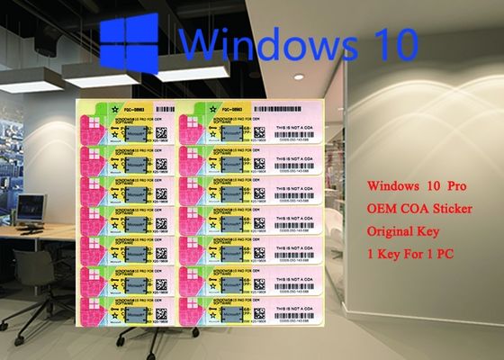 China Etiqueta 32 do COA de 100% Microsoft Windows 10 genuínos pro 64 sistemas FQC 08983 do bocado, OEM do coreano de Windows 10 pro fornecedor