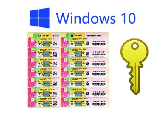 China Etiqueta do COA de 100% Windows 10 genuínos pro, pro Fpp versão multilingue de Windows fornecedor