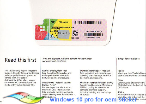 China Windows 10 sistemas completos da versão 64bit da pro etiqueta do COA em linha ativa fornecedor