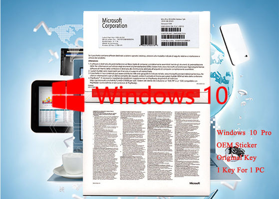 China Ativação brandnew software italiano do bocado da etiqueta 64 do OEM de Microsoft Windows 10 da língua do pro em linha fornecedor