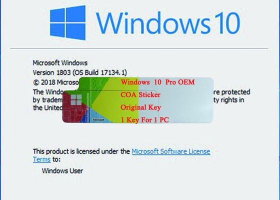 China Etiqueta do COA de Windows 10 pro/OEM/caixa do retalho com garantia 1703 de utilização legal da vida original da versão do sistema da chave fornecedor